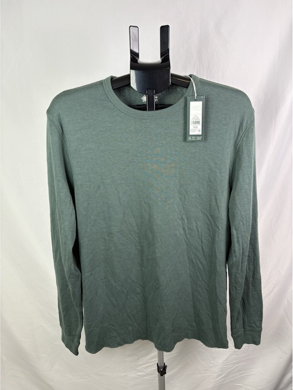Alpine Design Mens Long Sleeve Duofold Crew Faded Evergreen Size L   (Item 427)